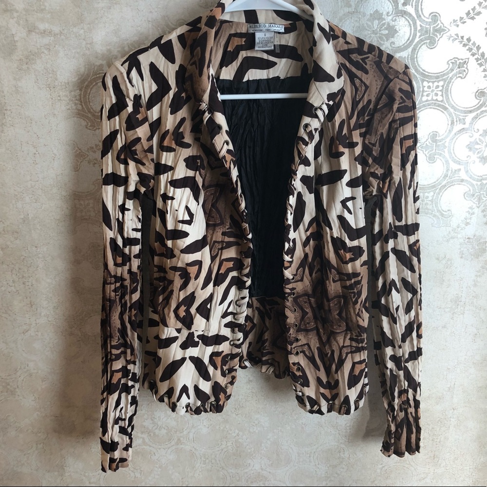 Fitted Animal Print Jacket